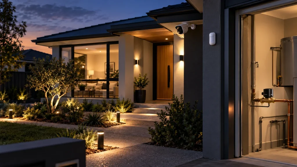 Home security and property protection automation in a Melbourne home
