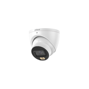 Dahua professional white dome camera with dual LED spotlight and advanced night vision for continuous surveillance and 24/7 security monitoring