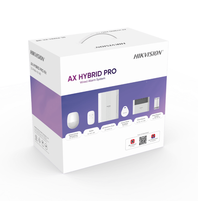 Hikvision KIT-PHA64 AX Hybrid alarm kit (panel, keypad, siren strobe, 3 PIR) main image