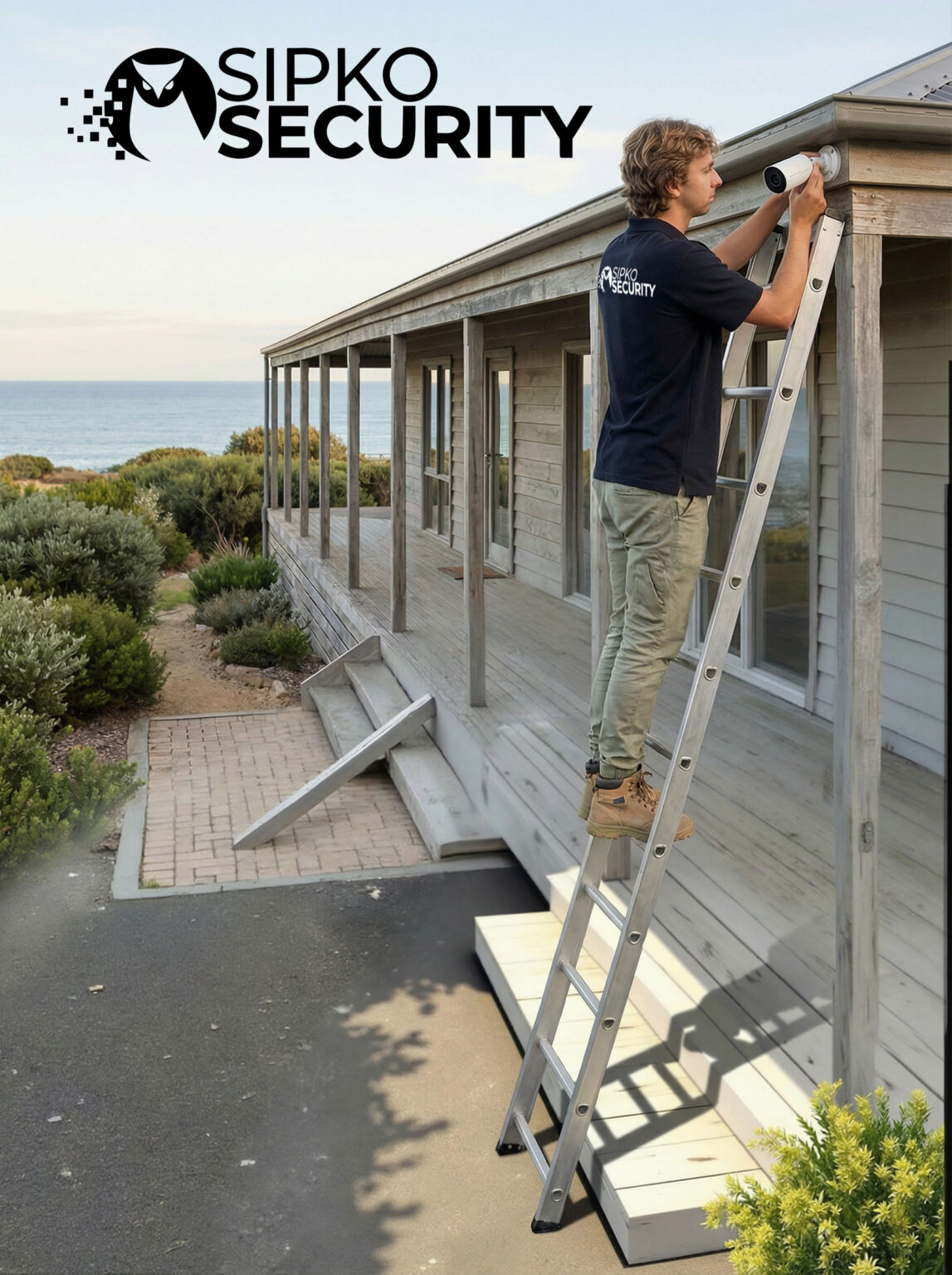 Security camera installed at the entry of a heritage village property in Flinders by SIPKO Security
