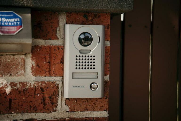 Video intercom door station installed as part of a Melbourne property entry