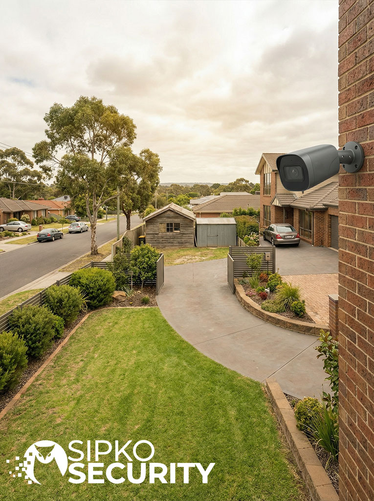 Security camera coverage for driveway and side access in Langwarrin