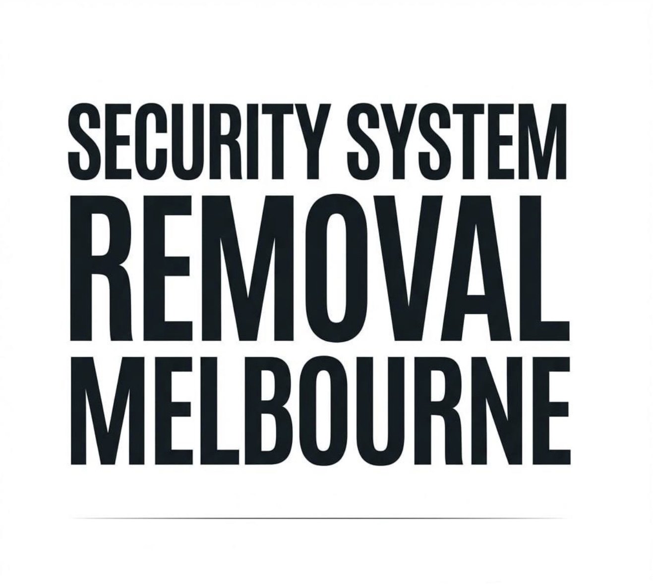 Commercial security system removal Melbourne — Sipko Security licensed technician