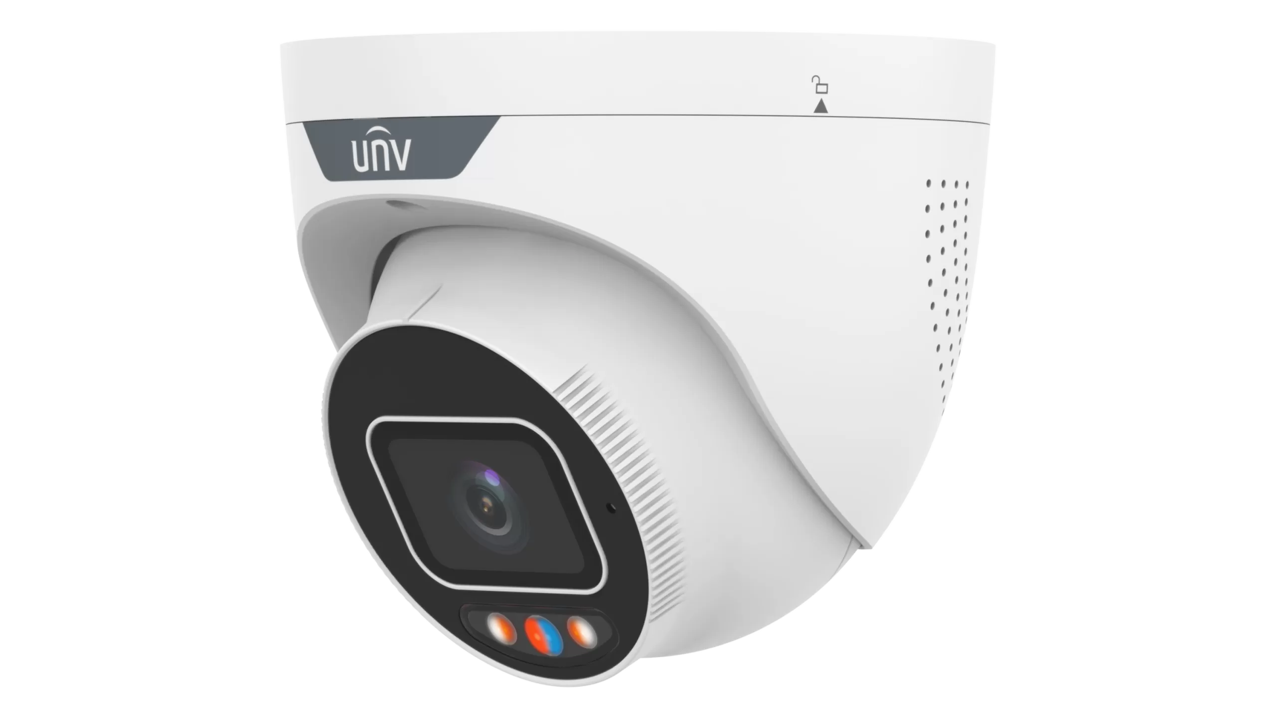 UNV eyeball showing red/blue warning lights