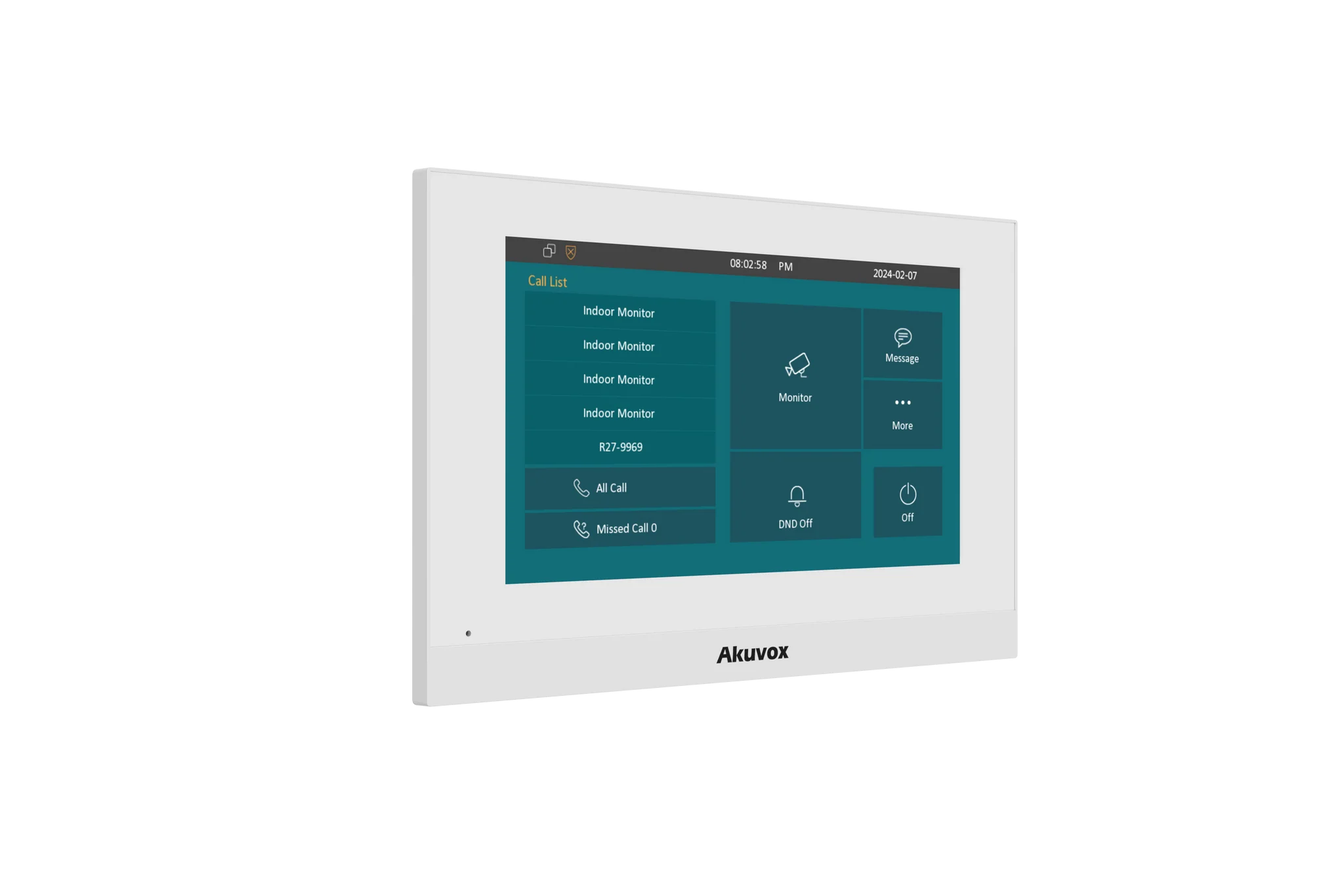 Akuvox C313W-2 7-inch 2-wire monitor angled view