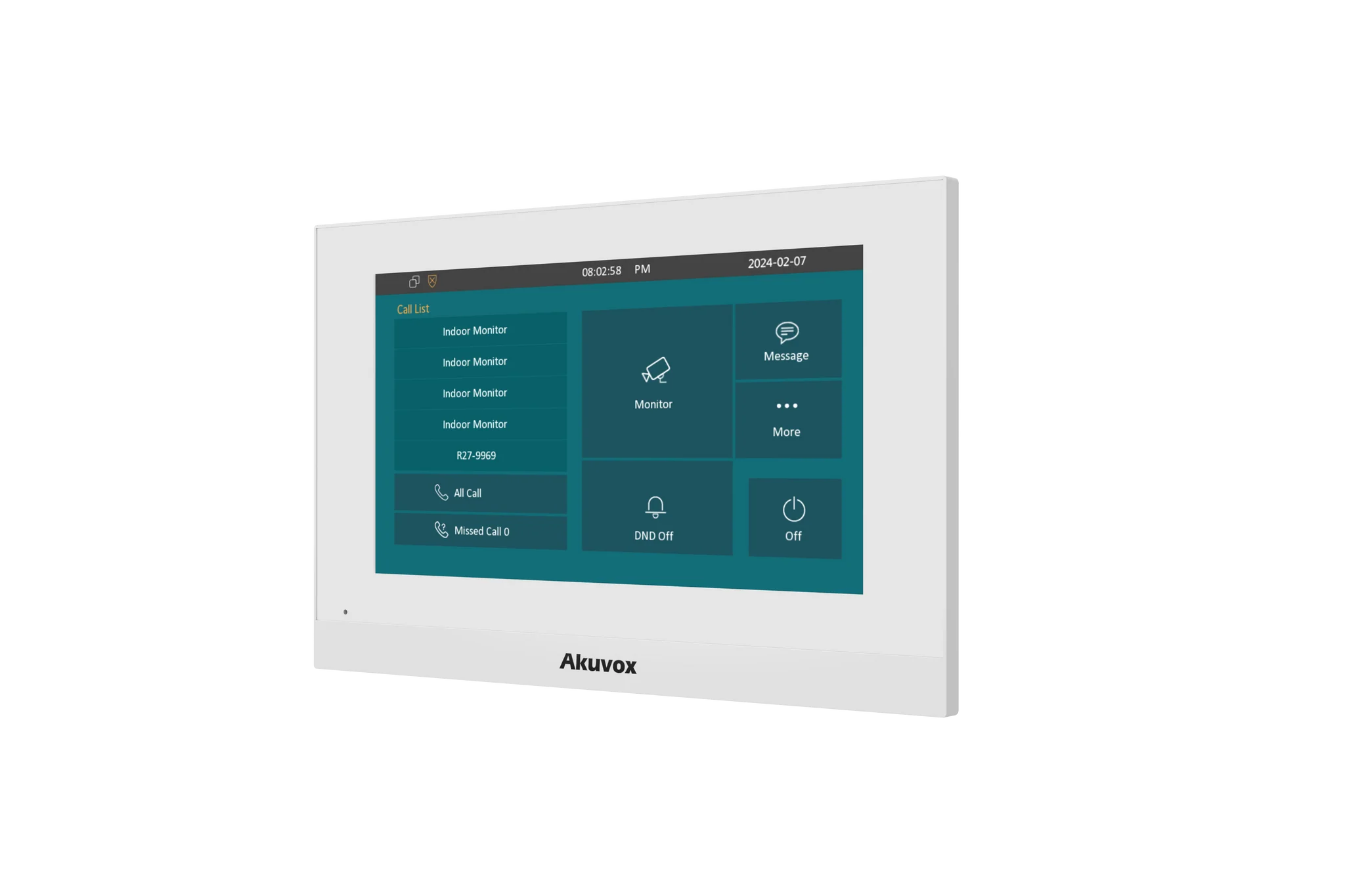 Akuvox C313W-2 7-inch 2-wire monitor side profile