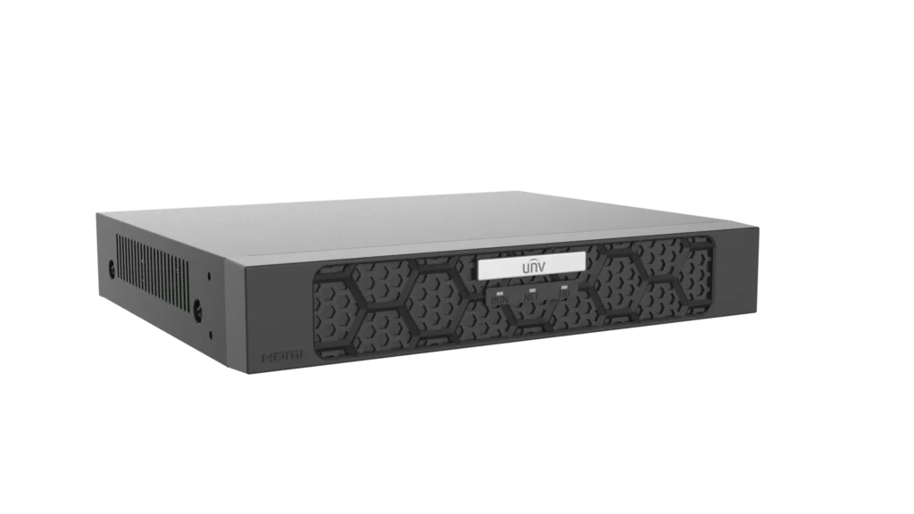 UNV Compact Network Video Recorder (NVR) - SIPKO Security Compact network video recorder with integrated storage, the type of unit to check for age and firmware status on a takeover job