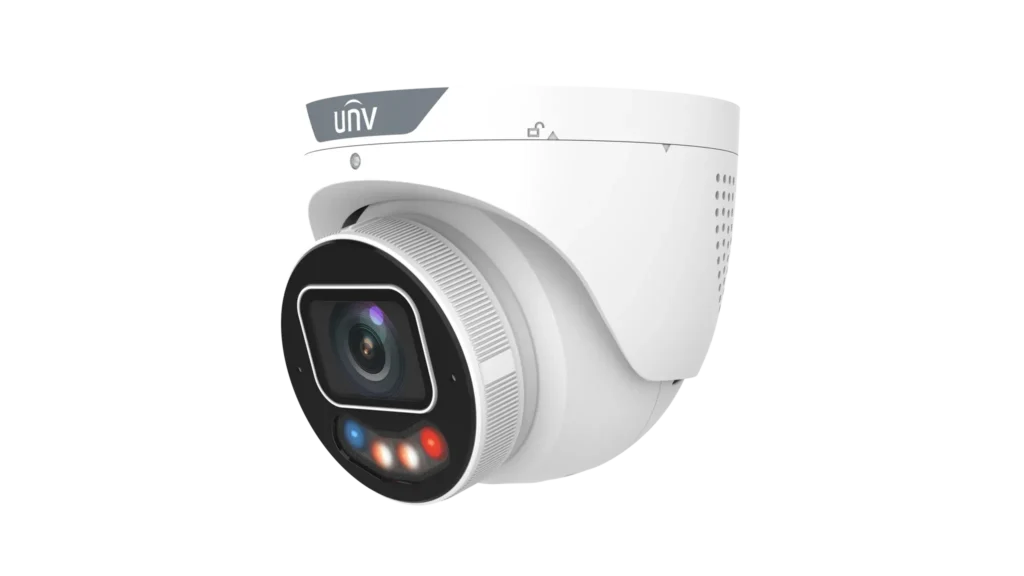 UNV white dome security camera with infrared night vision for a Uniview CCTV installation