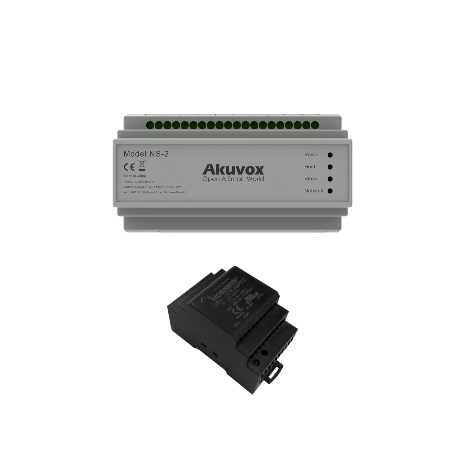 Akuvox NS-2 2-wire switch with power supply