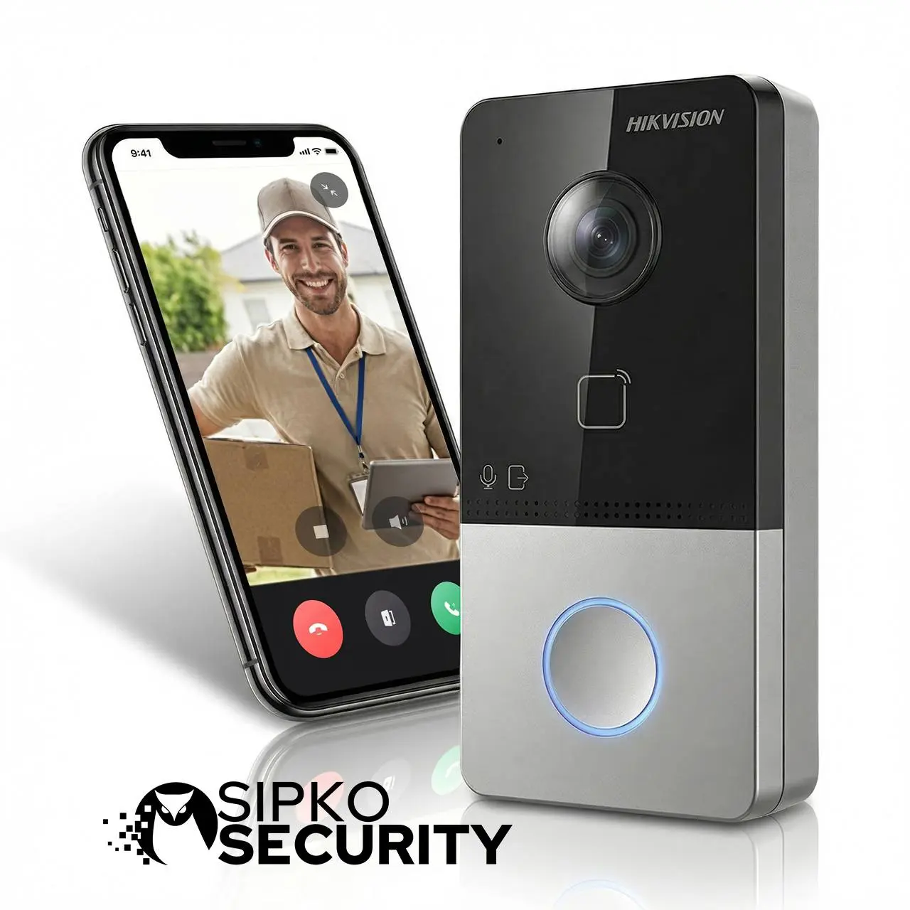 Hikvision network diagnostic testing interface showing optimal connection streams for residential intercoms