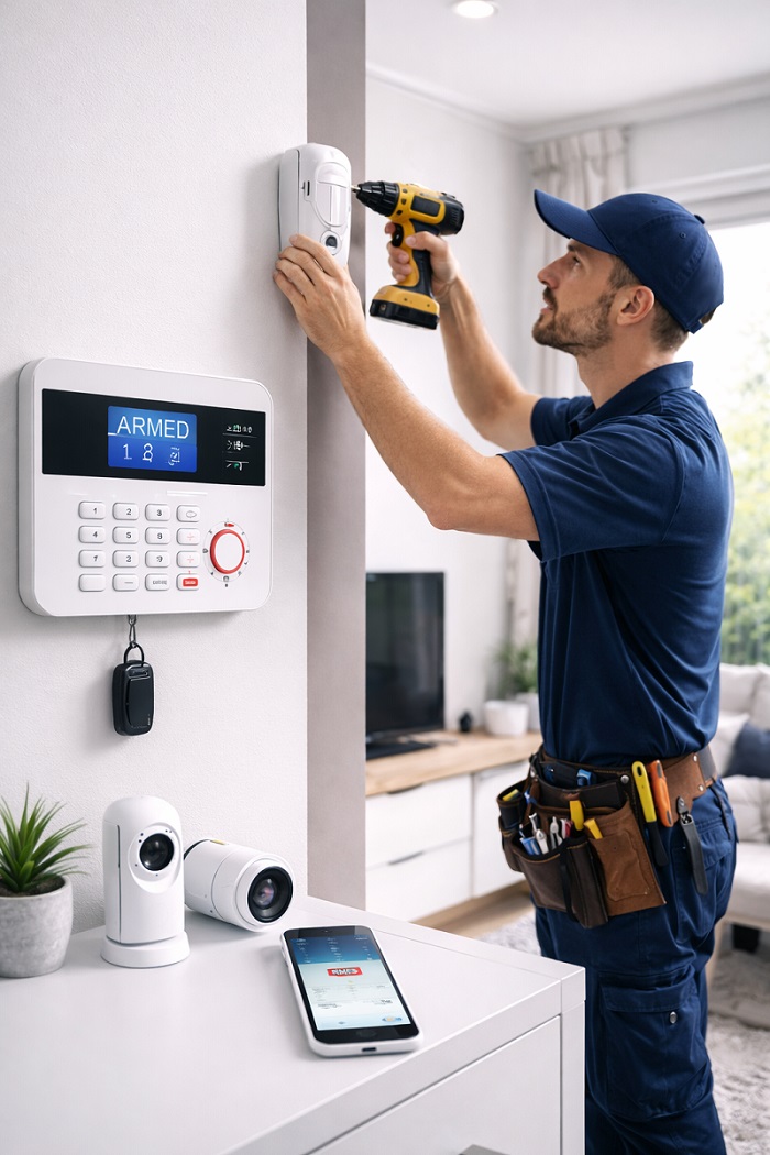 Wireless alarm installation planning for a Melbourne property