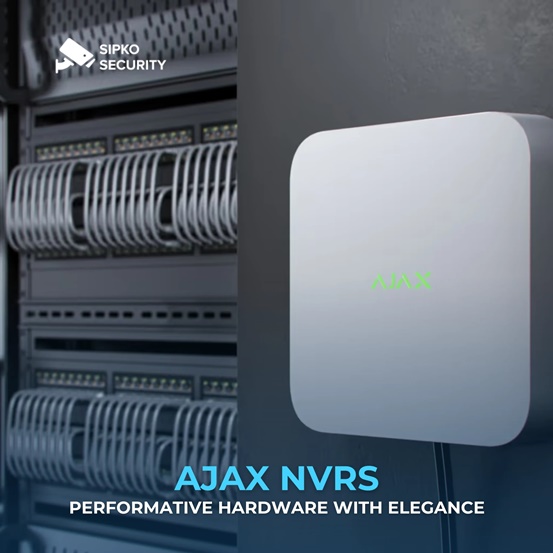 Ajax NVR Network Video Recorder mounted in server rack