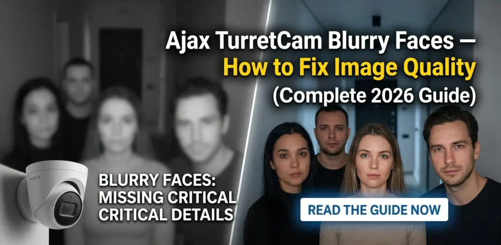 Ajax TurretCam blurry faces issue example and how to fix image quality settings