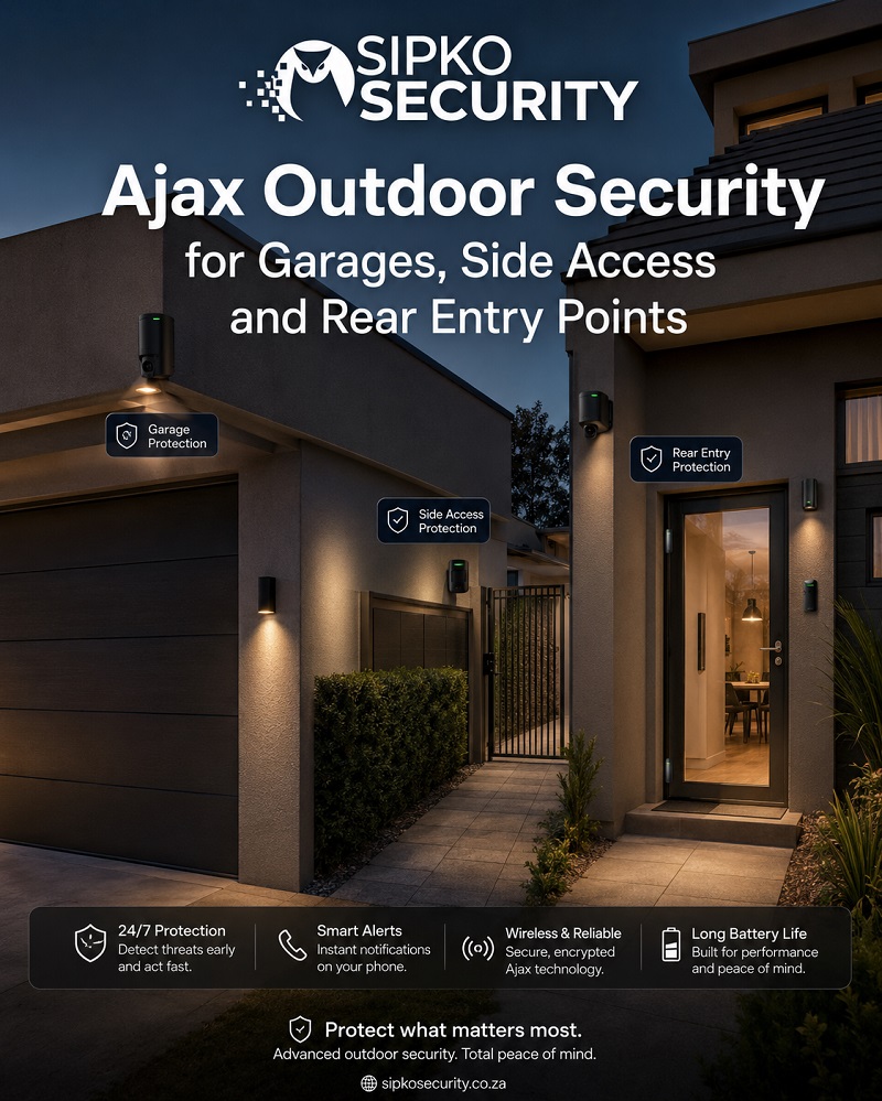Ajax outdoor security for garages side access and rear entry points around Melbourne homes
