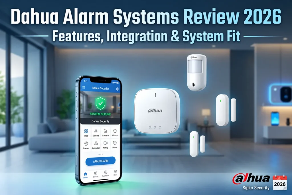 Dahua alarm system with hub motion sensor door contacts and mobile app