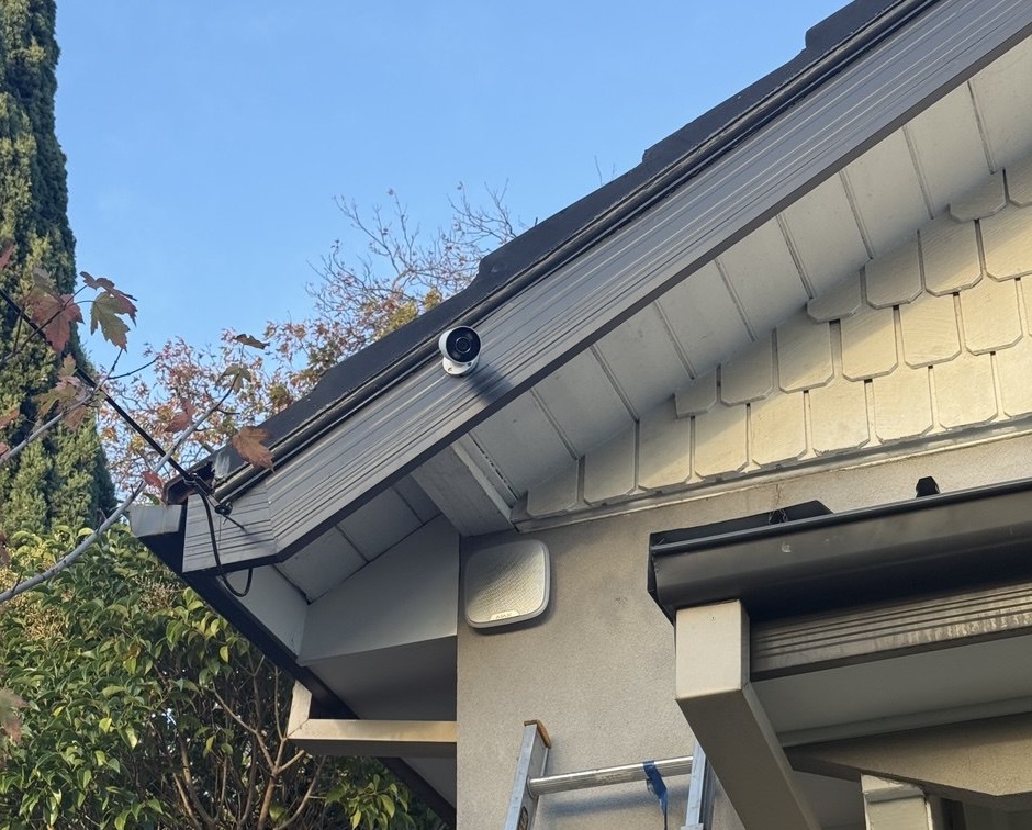 Installed Ajax device on property exterior