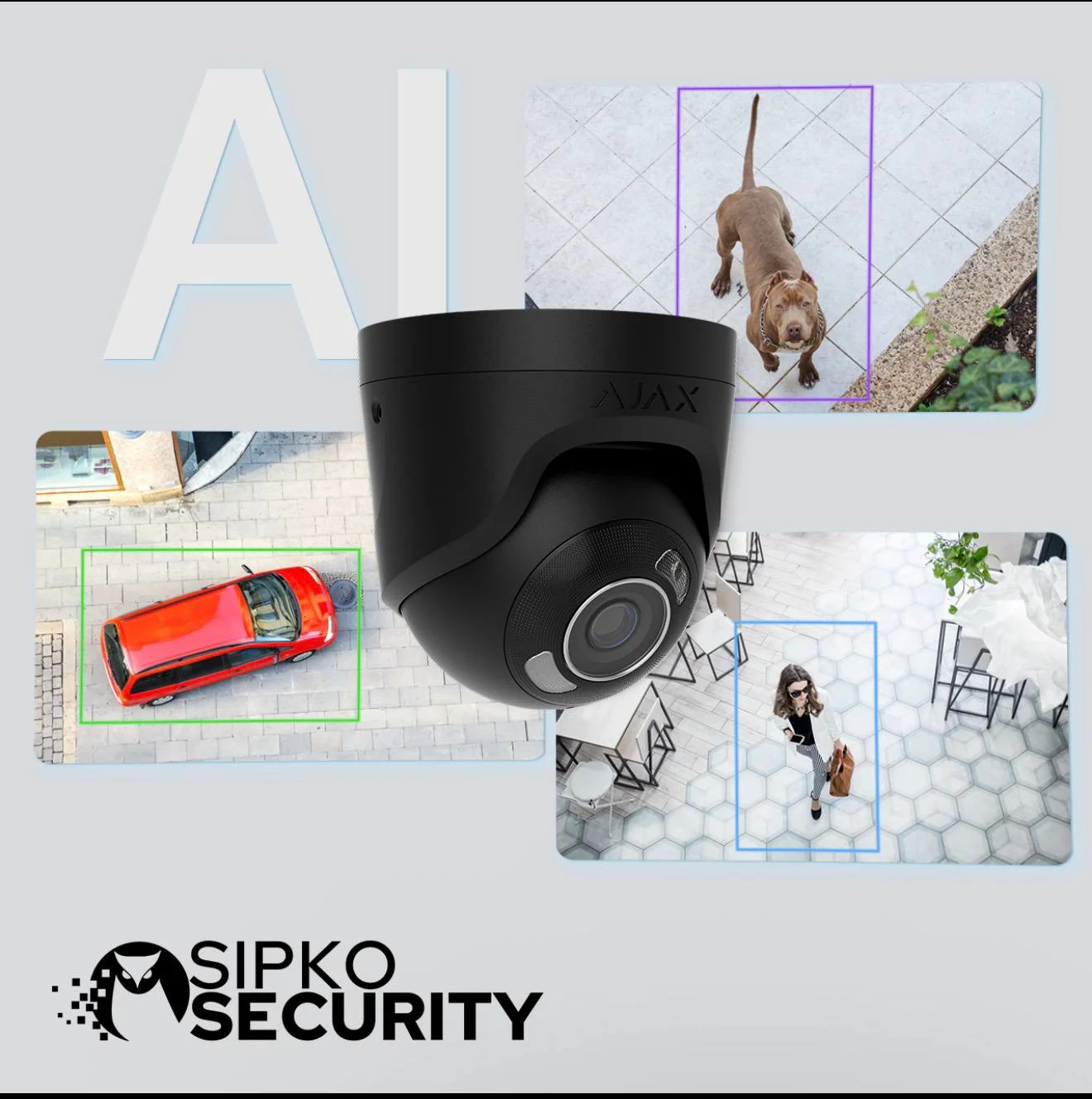 Outdoor security camera installed under a residential eave on a Malvern property