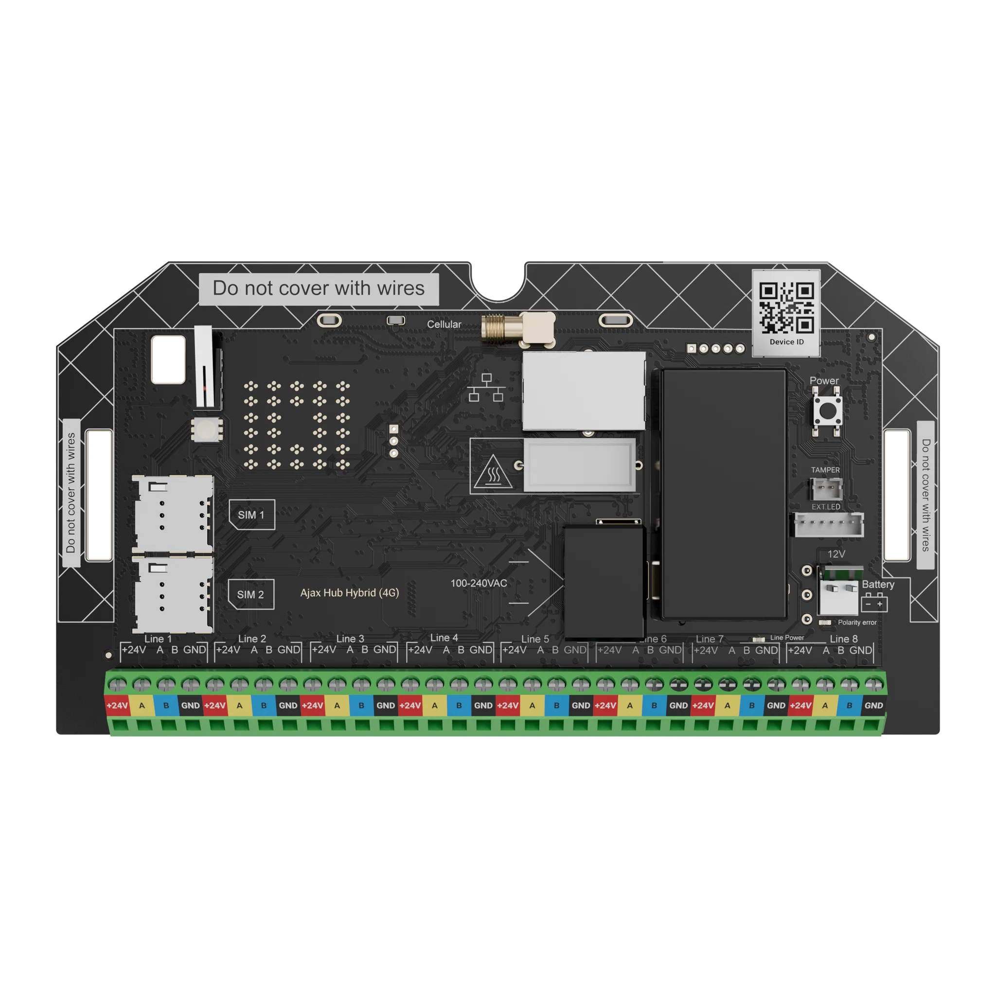 AJAX Superior Fibra Hub Hybrid 4G board-only