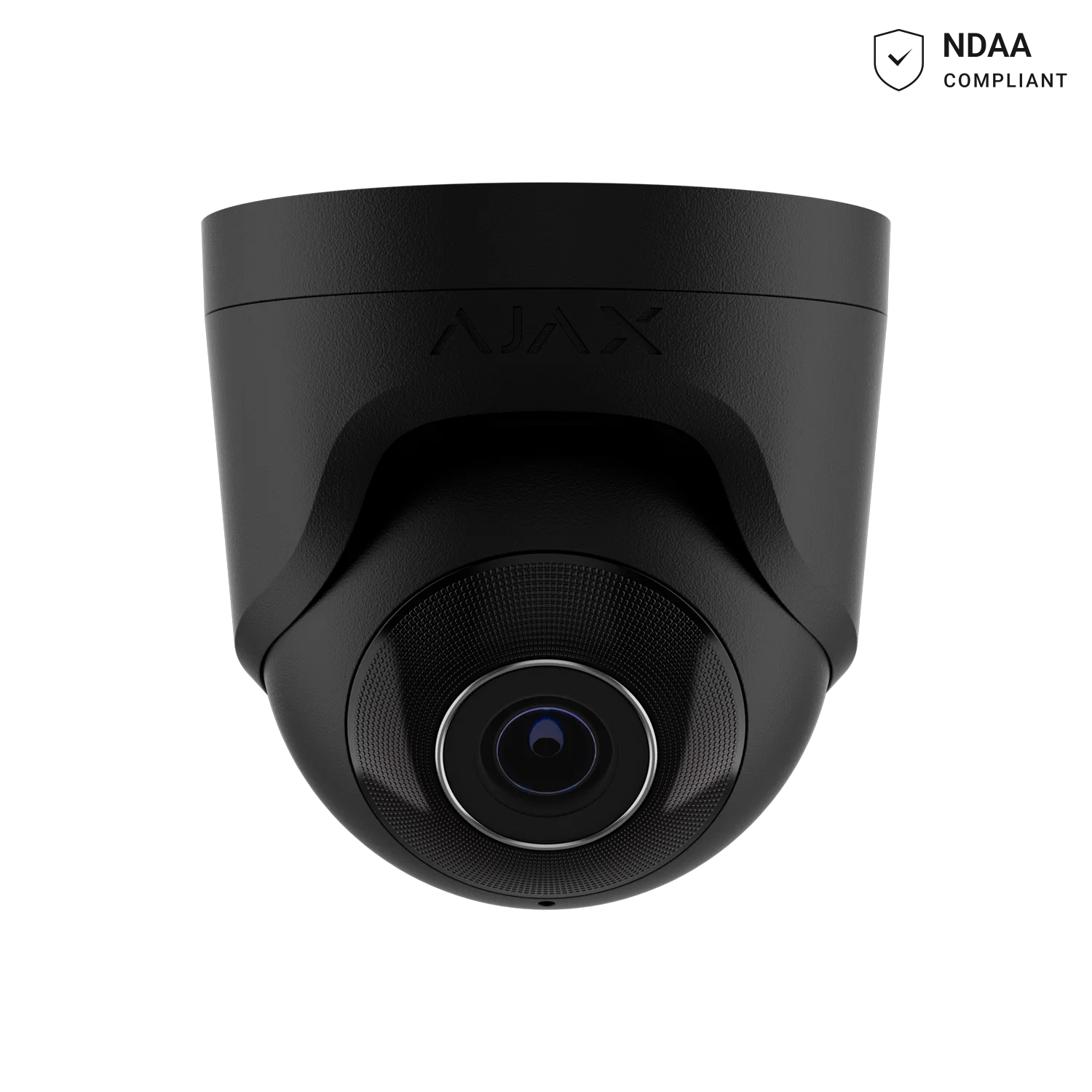 AJAX TurretCam 8MP 2.8mm Black - 4K AI Wired IP Security Camera