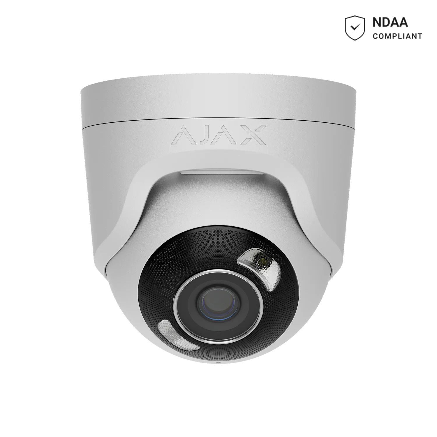 AJAX TurretCam HL 5MP 2.8mm White - Hybrid Illumination Wired IP Security Camera