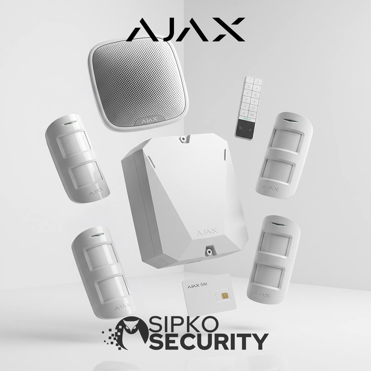 Ajax professional alarm system equipment installed at a protected property