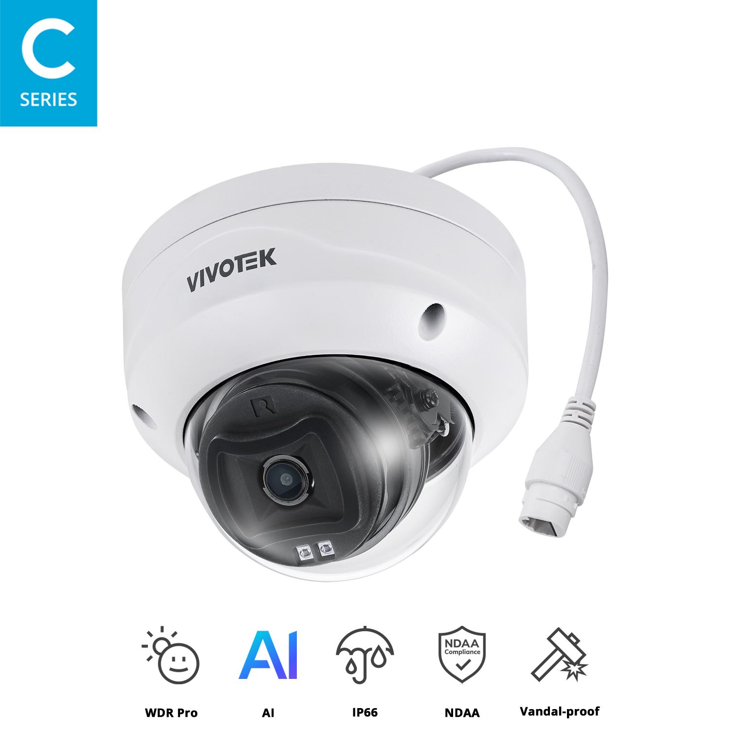 VIVOTEK FD9383-HV 5MP Outdoor Fixed Dome Camera