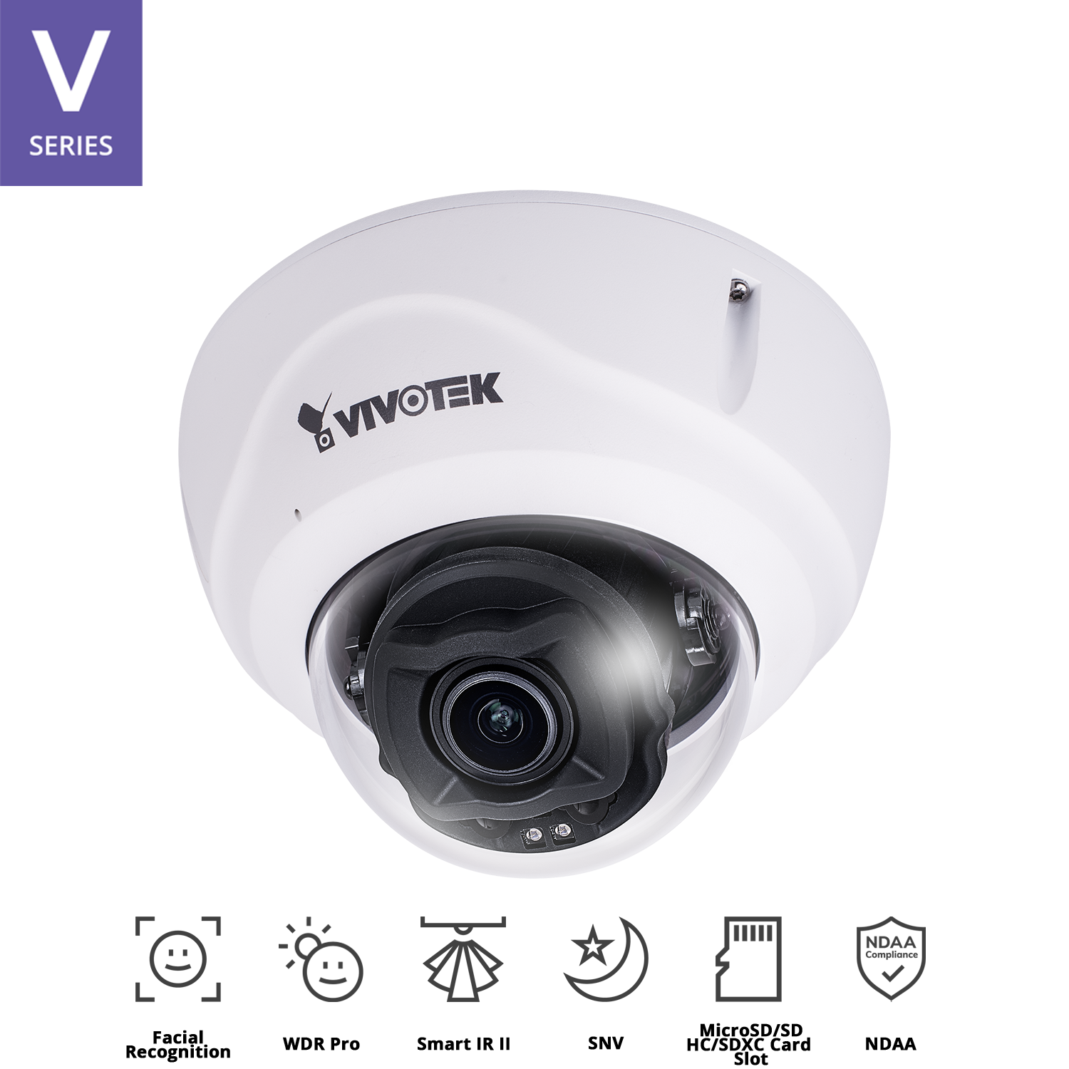VIVOTEK FD9387-FR-V2 5MP Facial Recognition Dome Camera