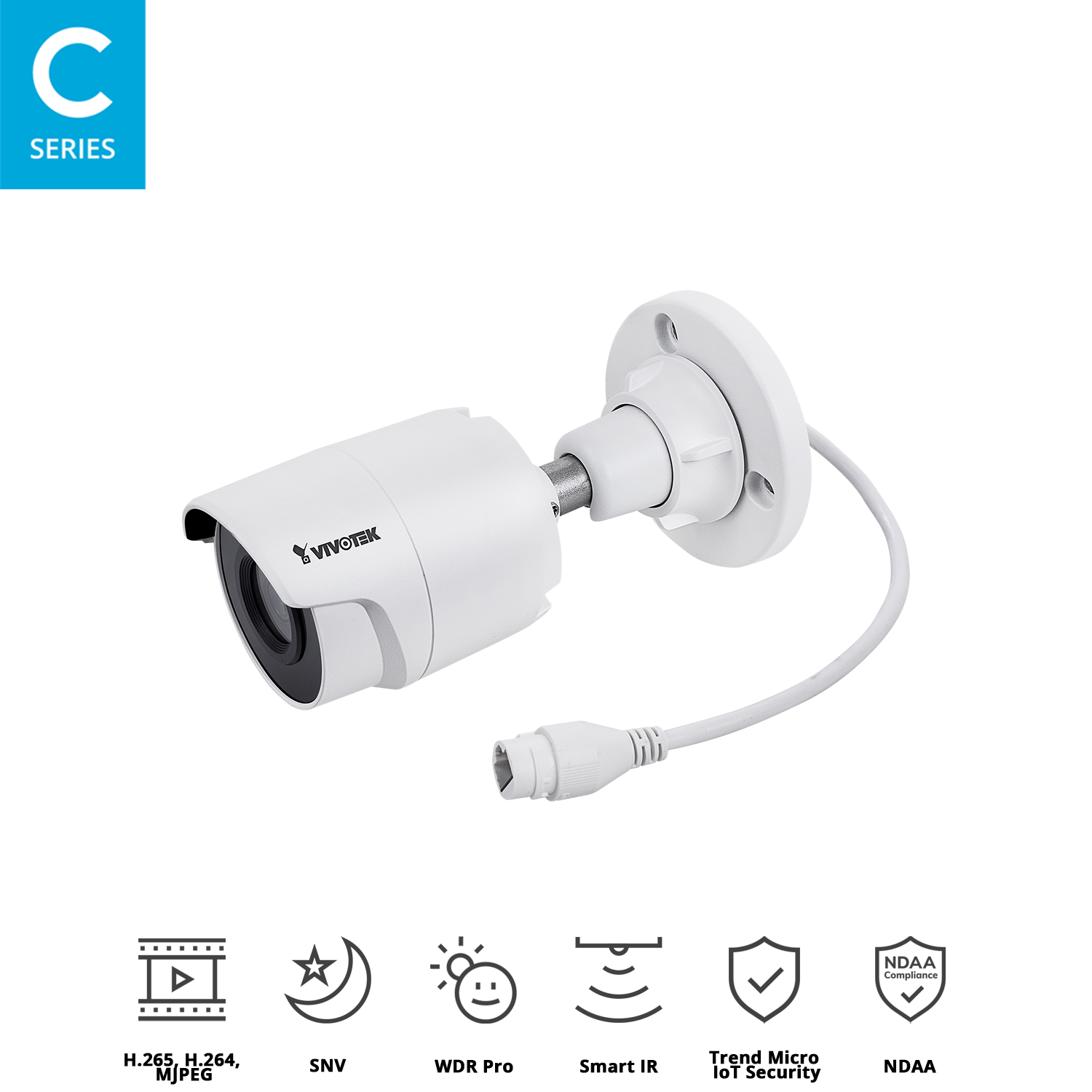 VIVOTEK IB9380-H C Series 5MP Outdoor Fixed Bullet Camera
