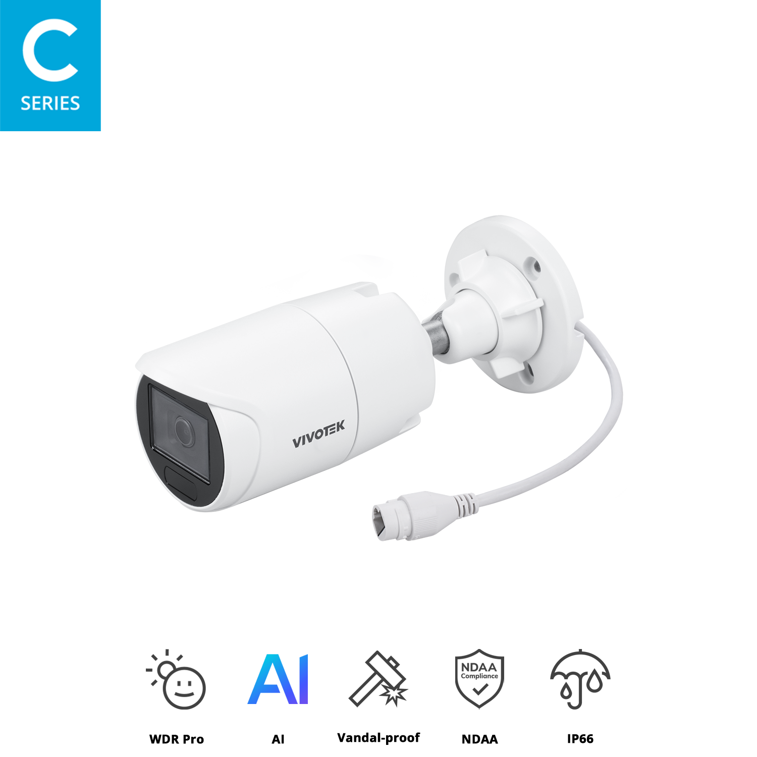 VIVOTEK IB9383-HV C Series 5MP Outdoor Fixed Bullet Camera