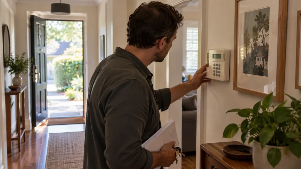 DSC alarm keypad in a Melbourne home with no access code available - SIPKO Security DSC alarm keypad in a Melbourne home with no access code available