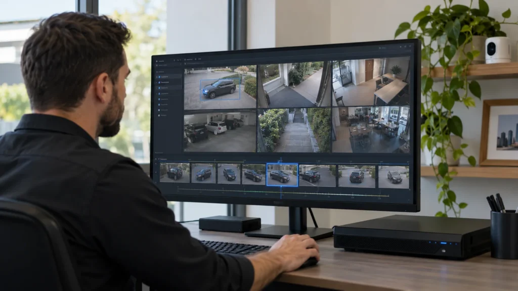 Dahua AcuPick CCTV video search showing matching vehicle footage across recorded cameras - SIPKO Security Dahua AcuPick CCTV video search showing matching vehicle footage across recorded cameras