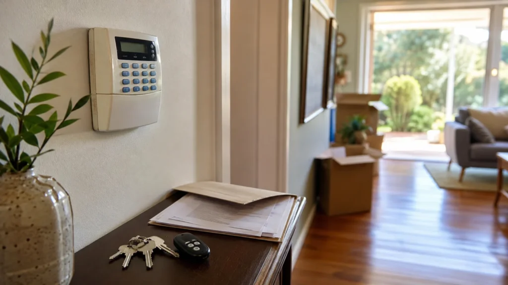 Existing home alarm system inherited after moving into a Melbourne house