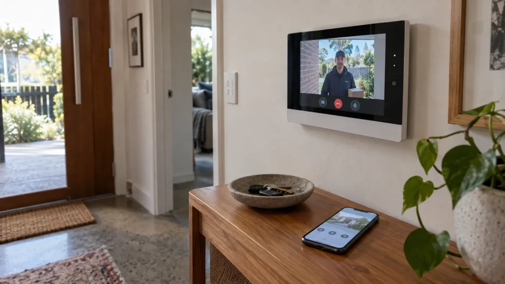 Indoor intercom receiving a visitor call while the mobile app does not ring