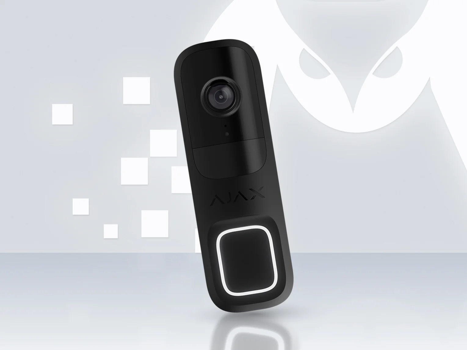 AJAX DoorBell video doorbell in black, front view