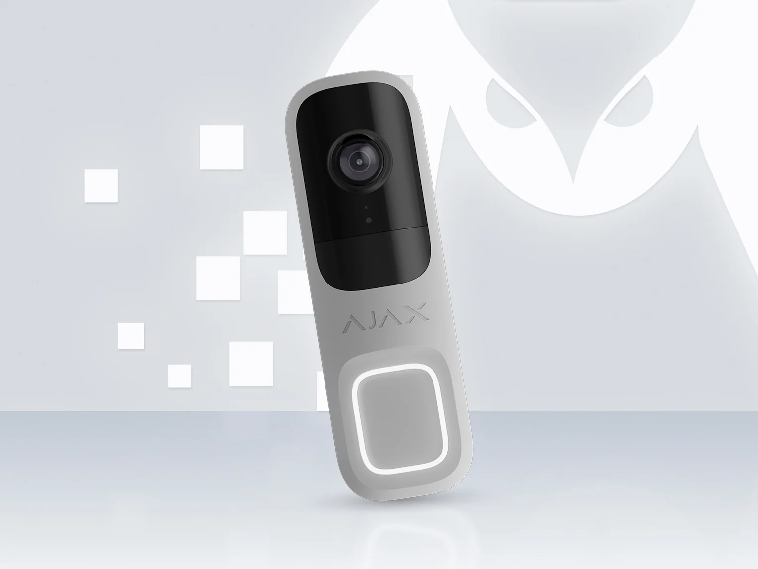 AJAX DoorBell video doorbell in grey, front view