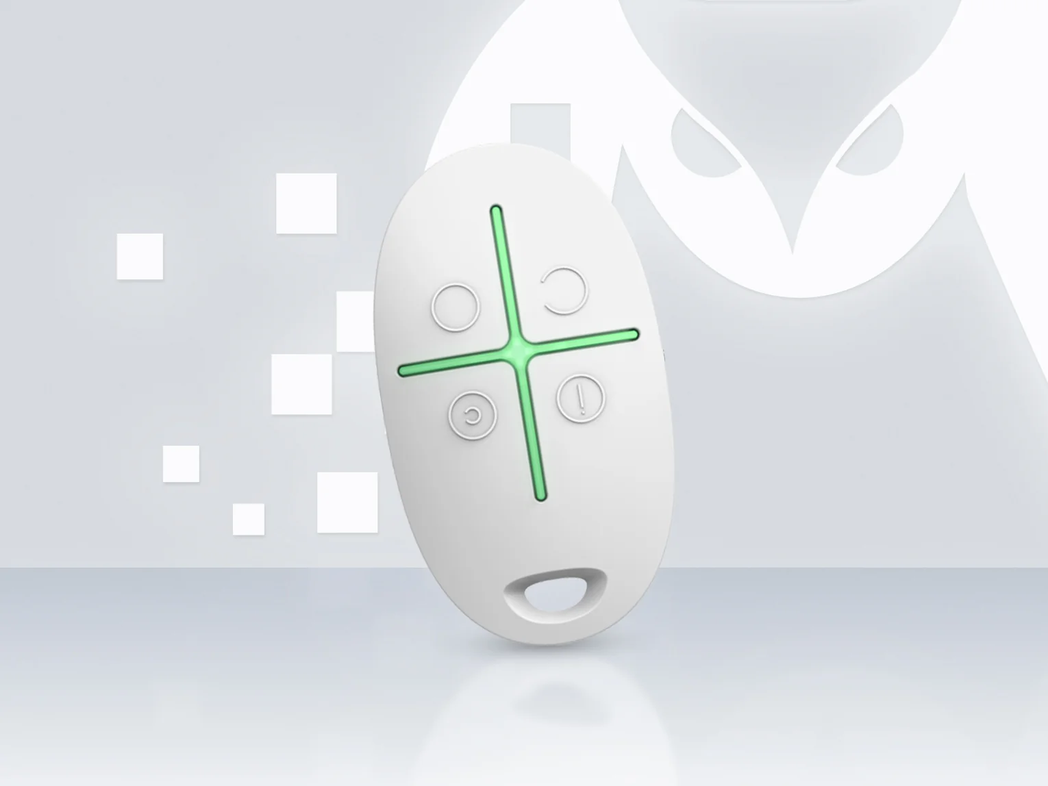 AJAX SpaceControl Jeweller key fob in white