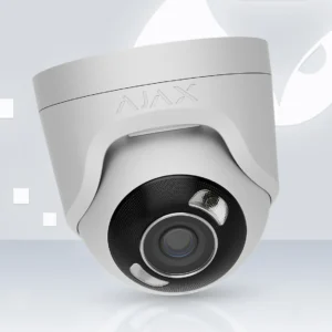 AJAX TurretCam HL white turret camera with hybrid illumination, front view