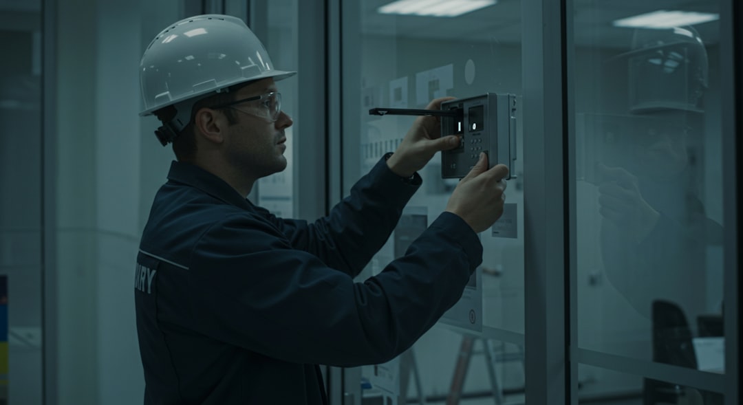 dmss-app-setup-installer-checking-recorder - SIPKO Security Technician setting up a security system control panel