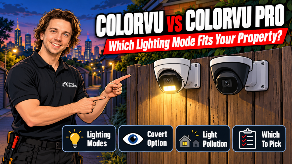 ColorVu vs ColorVu Pro Showdown - SIPKO Security Sipko Security installer comparing Hikvision ColorVu and ColorVu Pro Smart Hybrid Light cameras