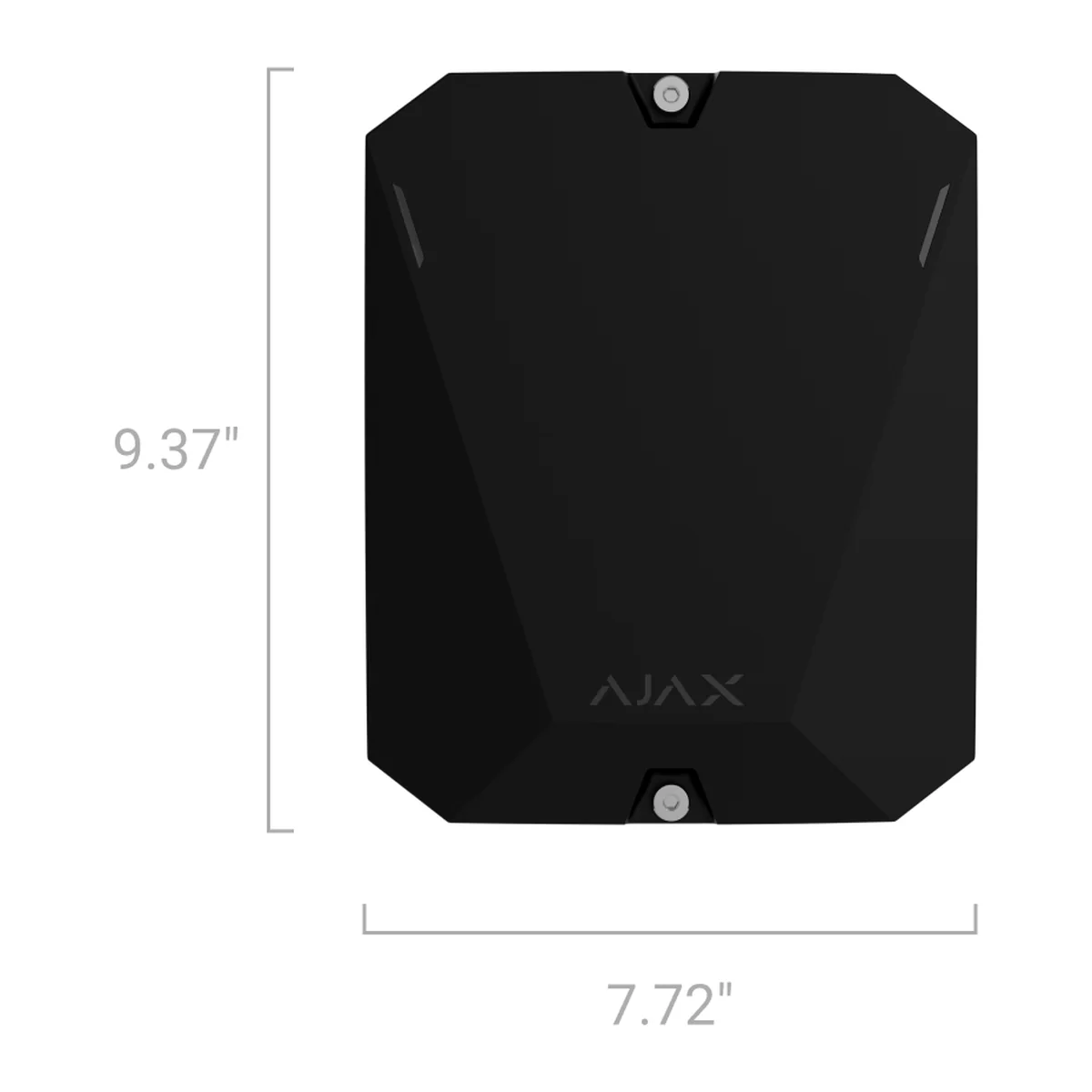 AJAX Hub BP Jeweller front view with size: 9.37 in (about 238 mm) high and 7.72 in (about 196 mm) wide