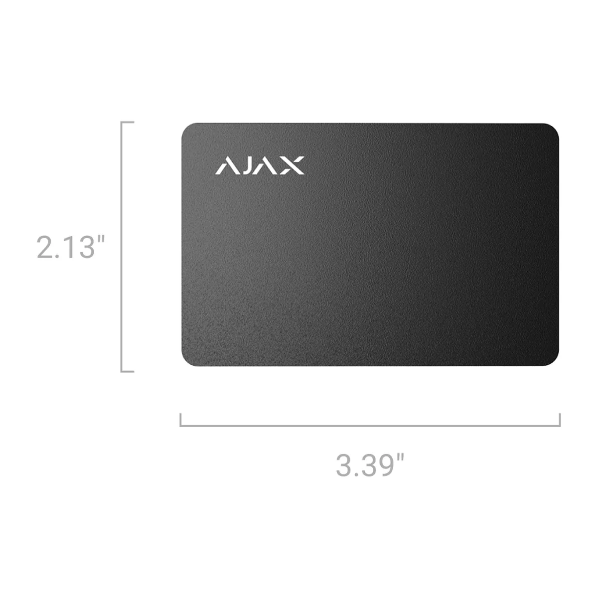 AJAX Pass card with size: 3.39 by 2.13 in (about 86 by 54 mm), the size of a bank card
