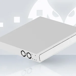 AJAX NVR H2D8PAC white network video recorder on a light background with the Ajax logo